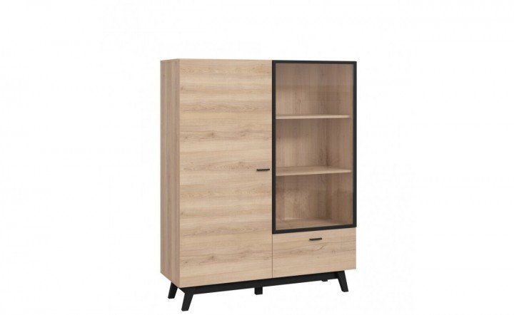 Витрина CAREA CERV521R FORTE слива Comano / черный мат / дуб